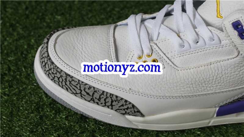 Authentic Air Jordan 3 Kobe Bryant White Purple Gold